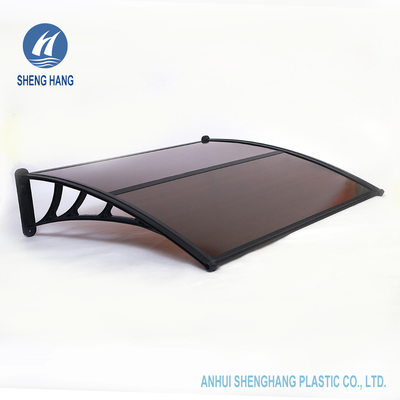 Toldo plástico 3.3*3.9ft Brown do policarbonato exterior padrão da janela da porta