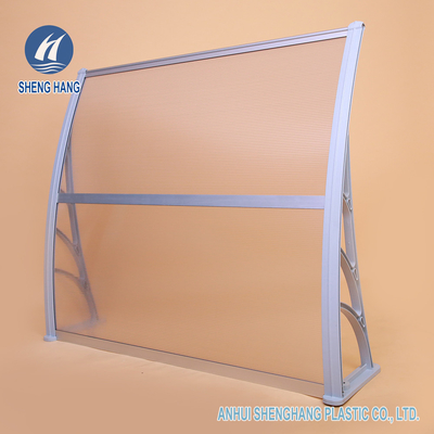 Toldo poli impermeável do carbonato do dossel plástico fácil da porta da instalação