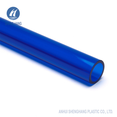 Tubo acrílico plástico colorido azul de PMMA para decorações