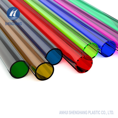Tubo acrílico plástico colorido azul de PMMA para decorações