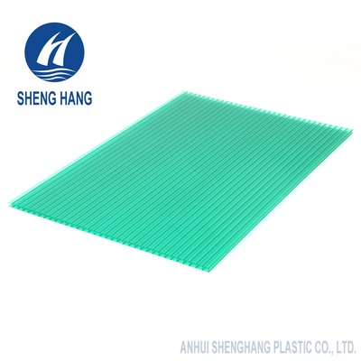 do verde 4mm gêmeo da folha do policarbonato da parede de 5800mm impacto de Brown anti
