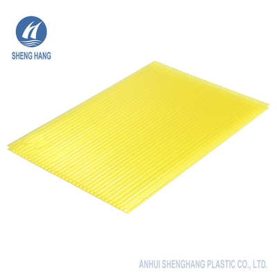 do verde 4mm gêmeo da folha do policarbonato da parede de 5800mm impacto de Brown anti