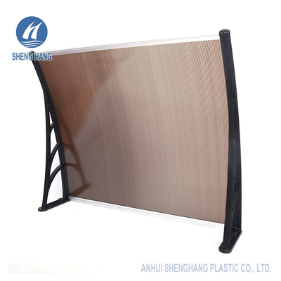 Toldo plástico Brown do policarbonato de pouco peso do GV