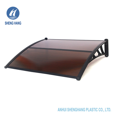 Toldo plástico 3.3*3.9ft Brown do policarbonato exterior padrão da janela da porta