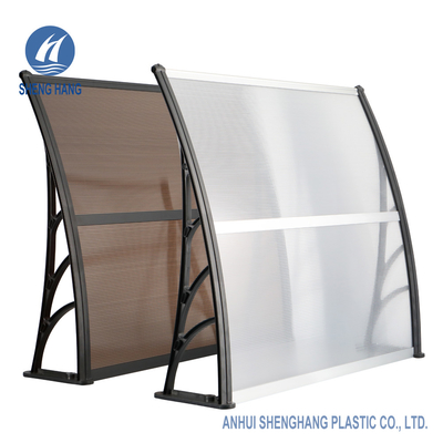 Toldo plástico 3.3*3.9ft Brown do policarbonato exterior padrão da janela da porta