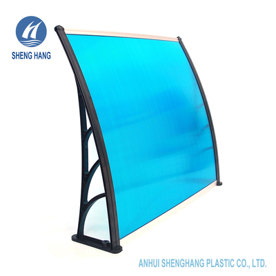 Toldo plástico do policarbonato da casa impermeável com suporte plástico
