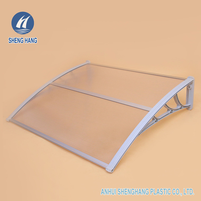 Toldo poli impermeável do carbonato do dossel plástico fácil da porta da instalação