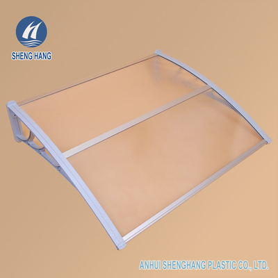 Toldo aéreo da janela da porta do dossel do PC do policarbonato da resistência do tempo