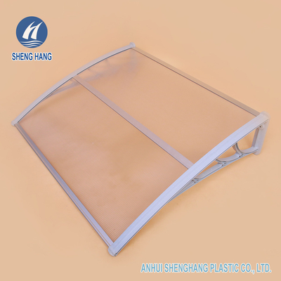 Toldo aéreo da janela da porta do dossel do PC do policarbonato da resistência do tempo