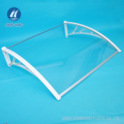 Resistência UV transparente Impactproof do dossel 700mm do toldo da porta da janela do patamar do policarbonato
