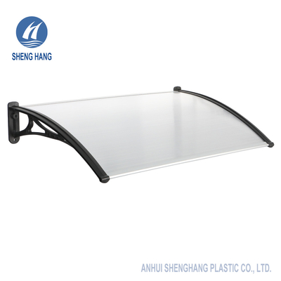 Sunshield curvou o revestimento UV plástico do toldo 5mm do policarbonato