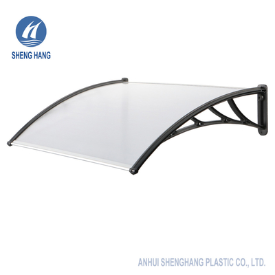 Sunshield curvou o revestimento UV plástico do toldo 5mm do policarbonato