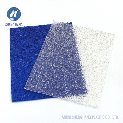 Textura gravada preta plástica anti 2.5mm uv da folha do policarbonato densamente