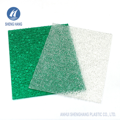 Diamond Embossed Polycarbonate Sheet verde alaranjado 3mm impermeáveis
