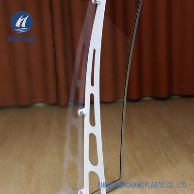 Dossel poli contínuo impermeável 4.6ft×3ft do carbonato com suportes Eco do metal