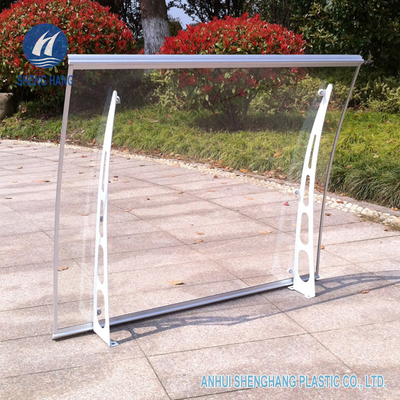 Dossel poli contínuo impermeável 4.6ft×3ft do carbonato com suportes Eco do metal
