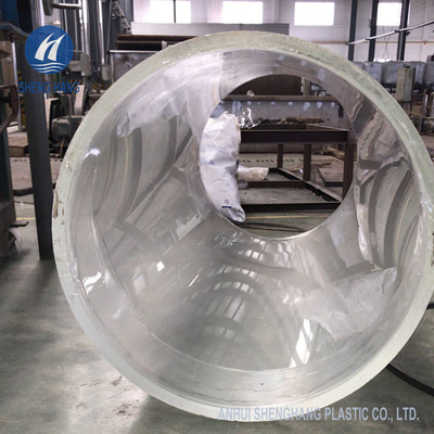 Cilindro acrílico do plexiglás de Eco Friengly do grande diâmetro do tubo do espaço livre do ODM de WT10mm